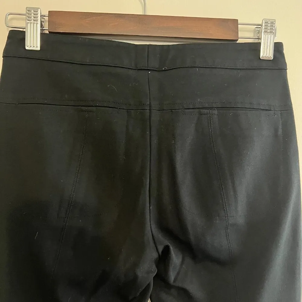 Vince Black Ponte Pants Casual Business Work Pant Skinny Pant Zip Pocket Stretch - Image 6