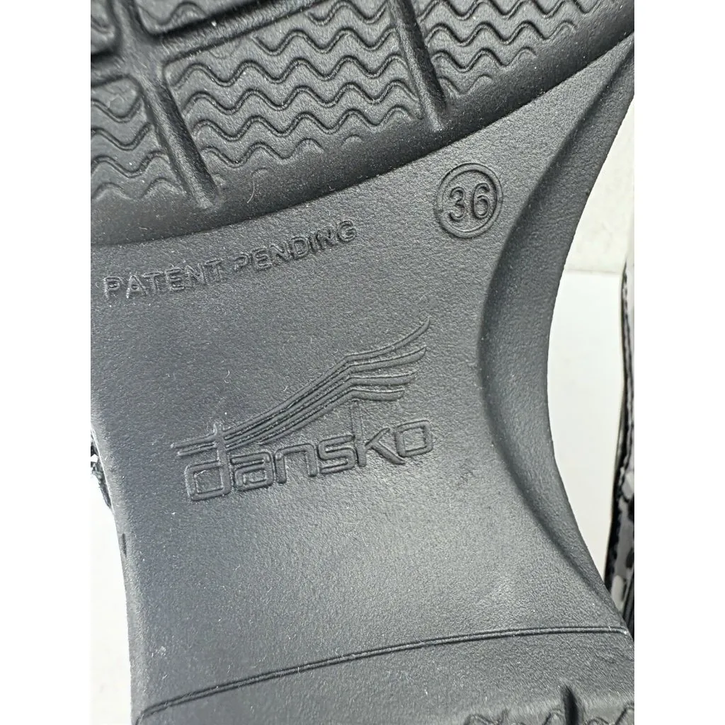 *Dansko LT Comfort Clogs Womens Size 36 Black Gray Patent Leather Nurse Medical - Image 11