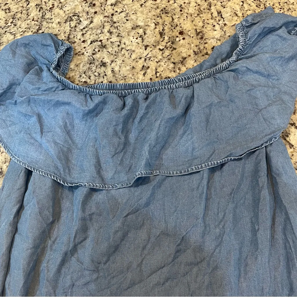 J for Justify  Light Blue Denim Blouse - Image 3