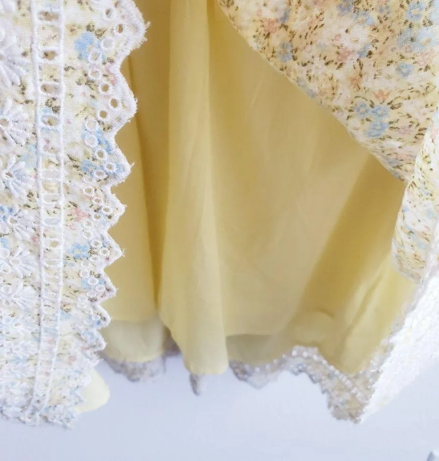 American Eagle Ruffle Tiered Floral Lace Bohemian Mini Dress - Image 7