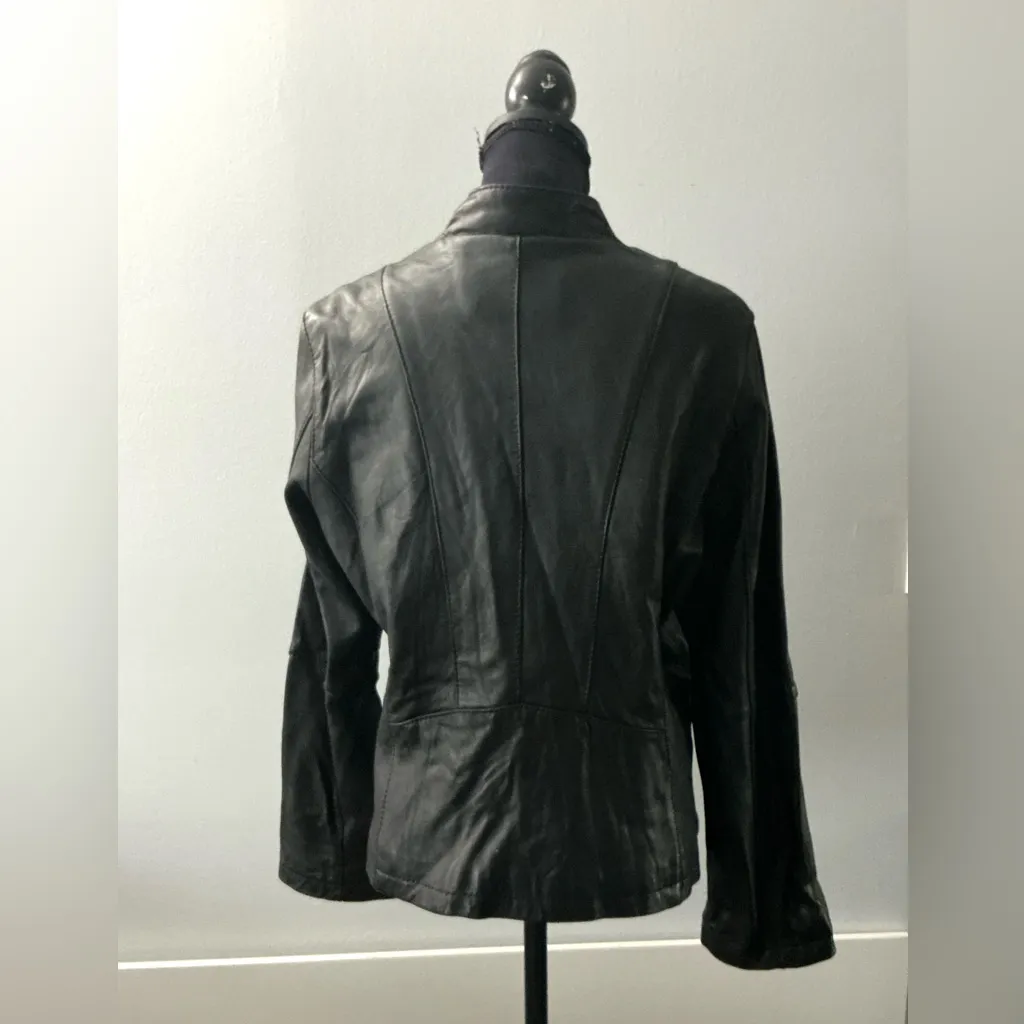 MICHAEL KORS leather Jacket🔥 Black Size L - Image 8