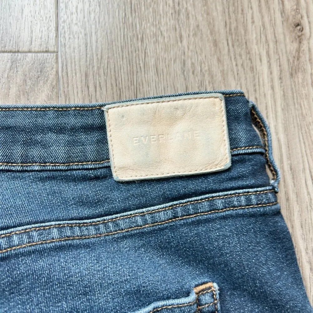 Everlane Dark Wash The Curvy High Rise Skinny Jean Crop Raw Hem Size 33 - Image 13