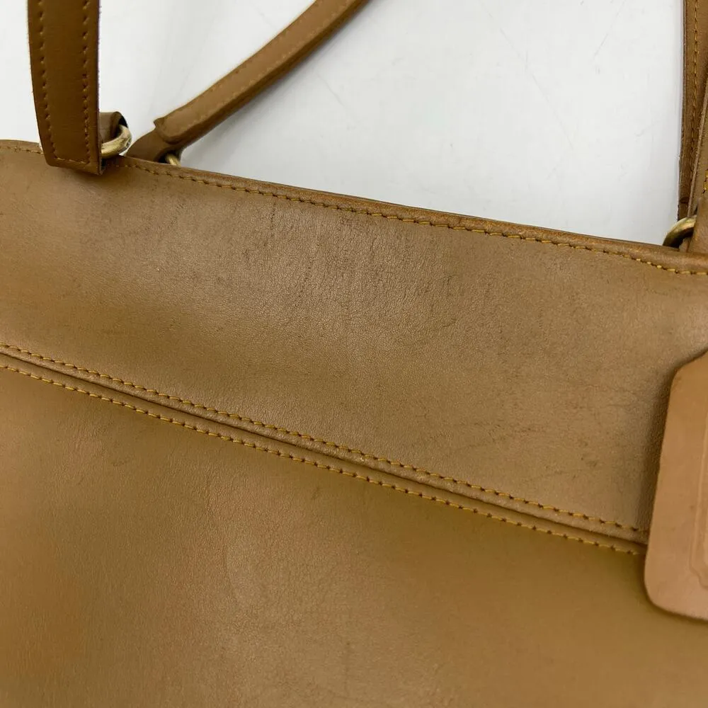 Coach Tribeca Shopper 9098 Toffee Leather Purse Bag Handbag - Image 5