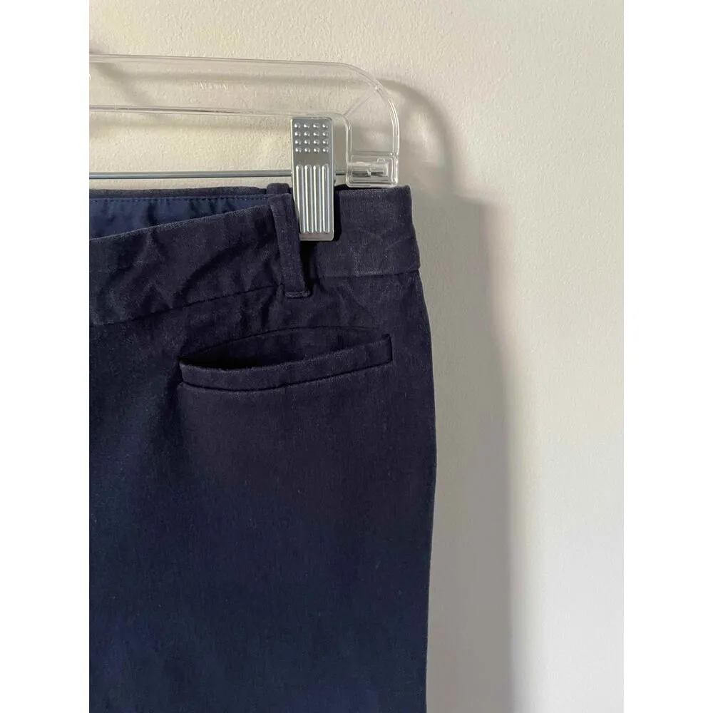 J. Crew Stretch Dress Ankle Pants Navy Blue Size 10 - Image 4