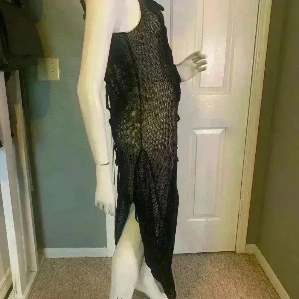 Zuza Bart black funky artsy sheer dress size medium. - Image 2