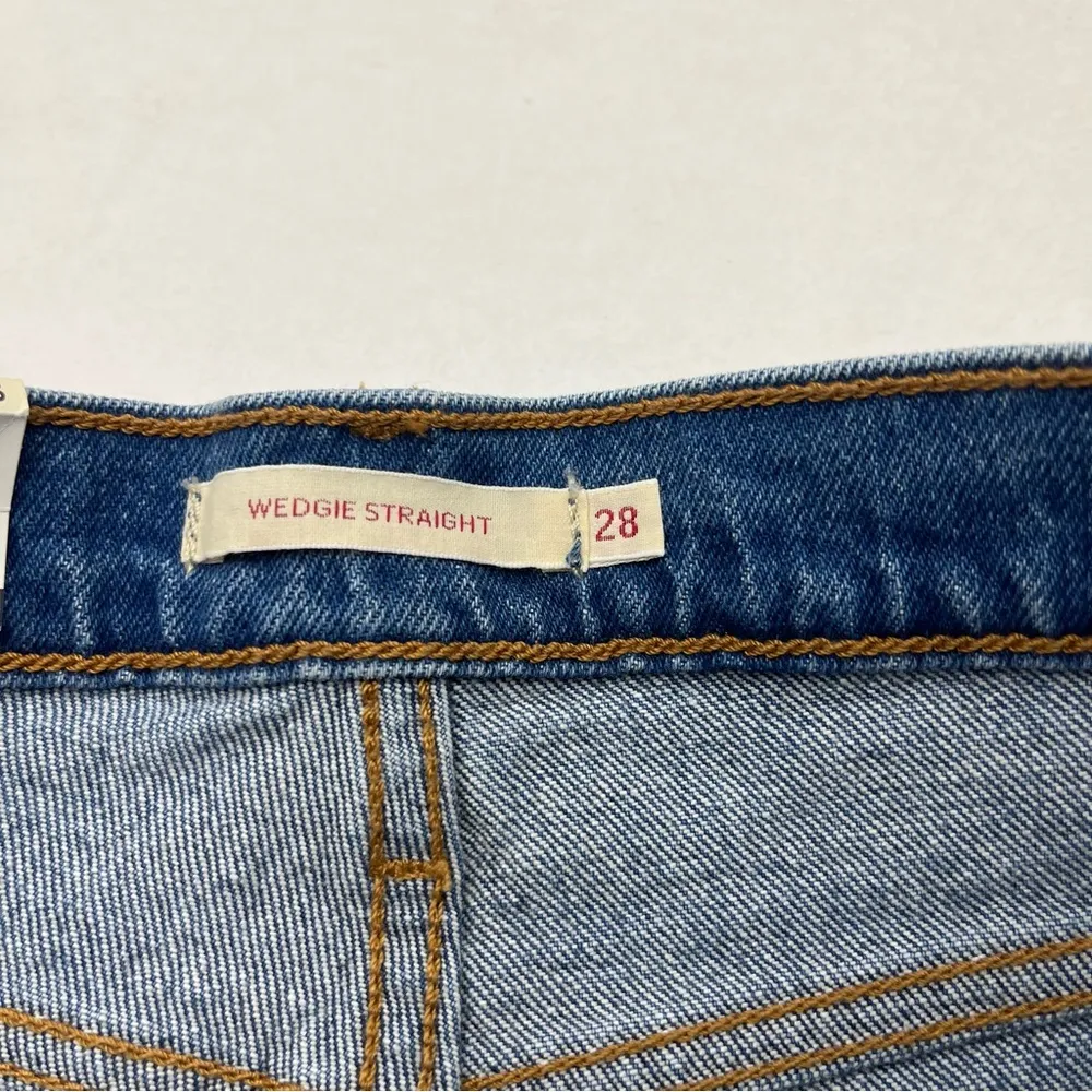 Levi’s Premium Denim Wedgie Straight Jean Womens Size 28 x 26 Blue High Rise NEW - Image 11