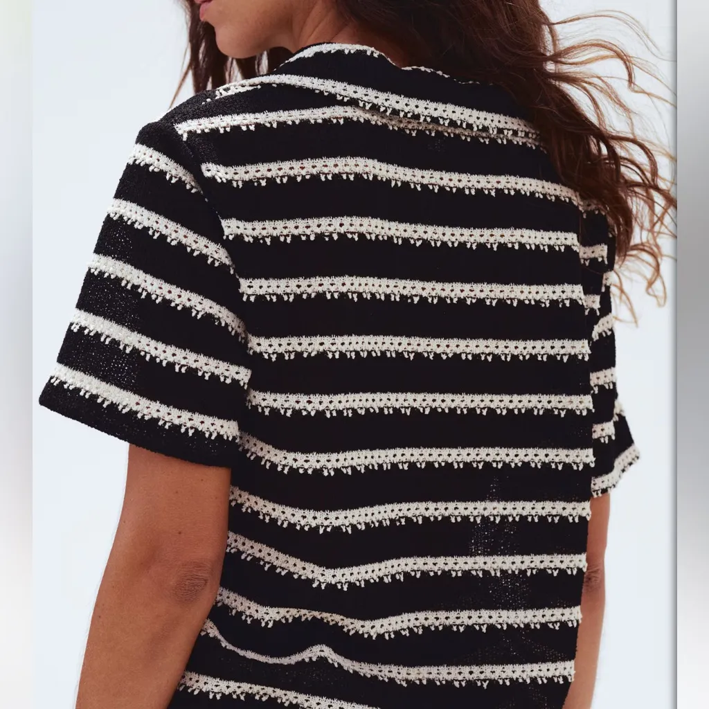 H&M new KNIT TOP‎ WITH COLLAR - Image 3