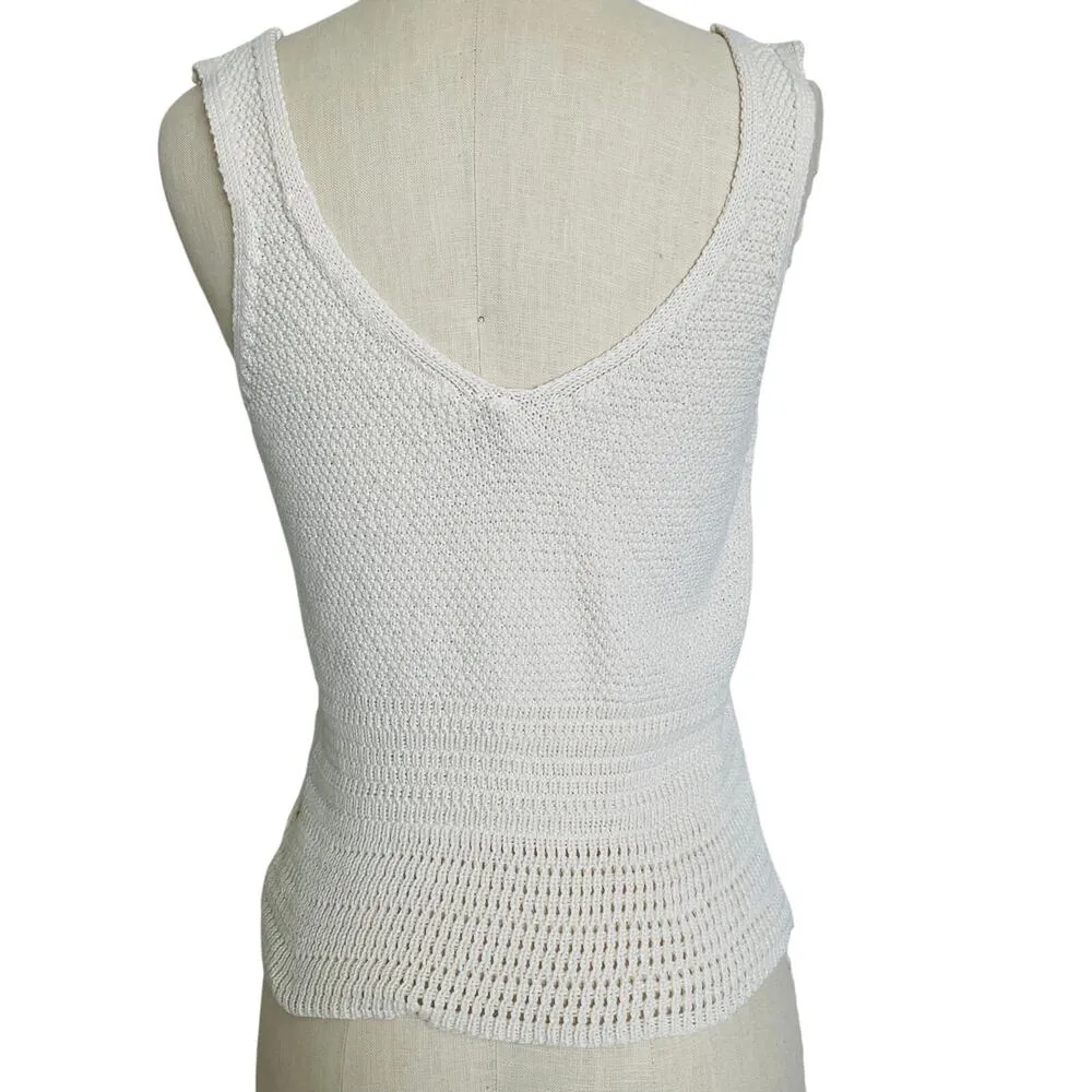 Wishlist  Cream Crochet Tank Top - Image 5