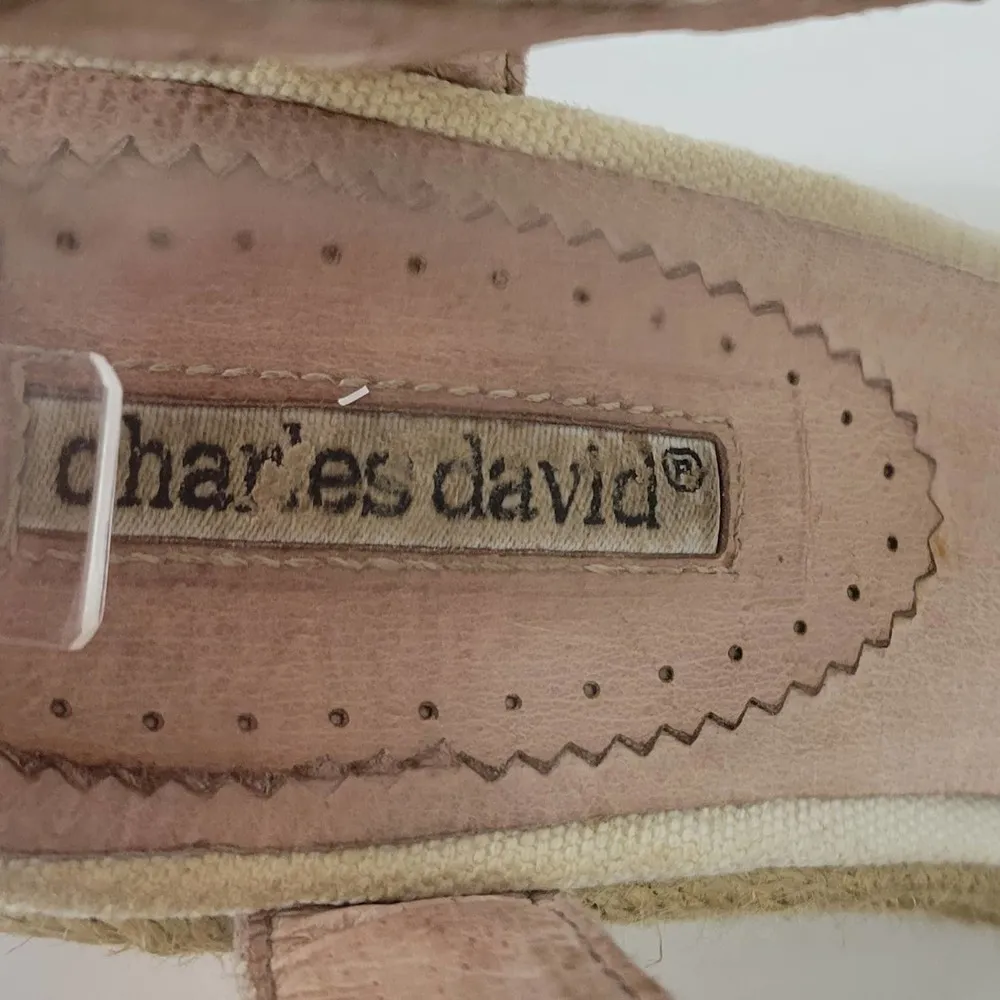 Charles David Womens Sandals Size 10 Taupe Wedge Heel Slingback Espadrille - Image 89