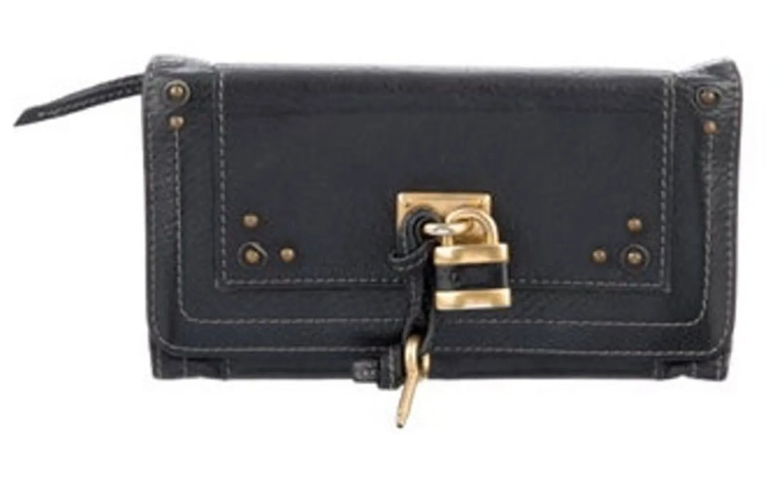 CHLOE Paddington Leather Wallet with Lock and Key, Authenticated Vintage - Image 1