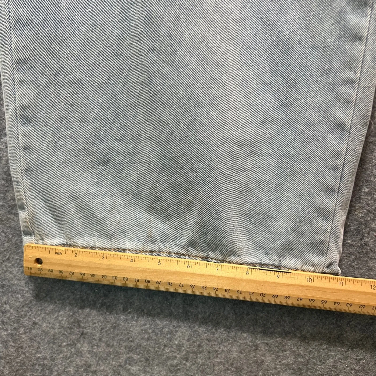 Madden Girl Baggy Wide Leg Cargo Jeans Light Wash Denim Y2K‎ Style Streetwear L - Image 4