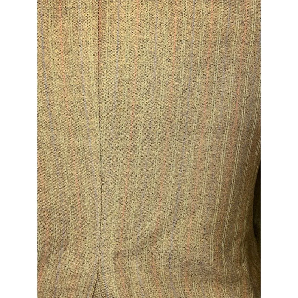 blazer 1980s pin striped tan orange yellow blue - Image 6