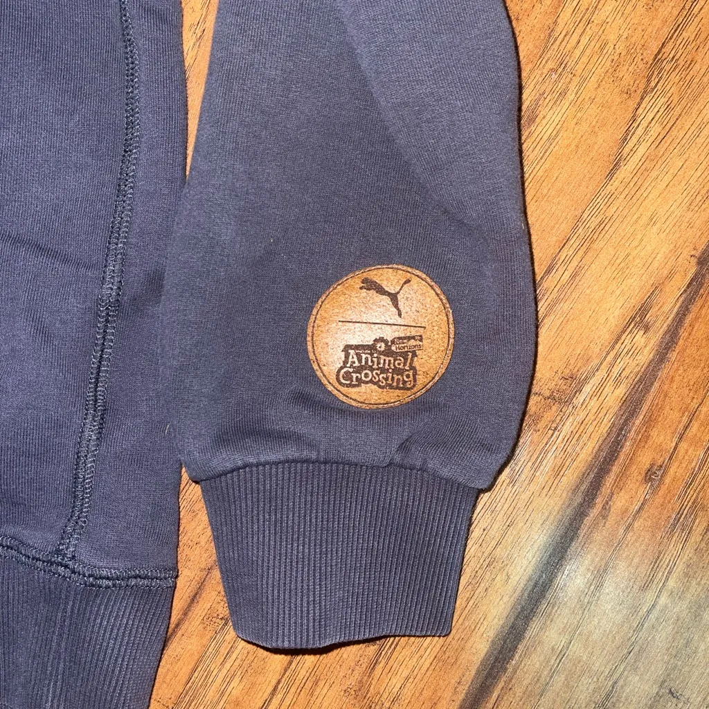 Puma Gray Hoodie Sweatshirt Animal Crossings size Medium or large - Image 3