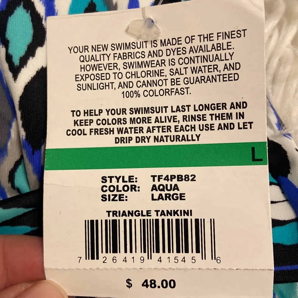 24th & Ocean Black and Blue Swim Set Top and Bottom Shorts size L brand new Size L - Image 5