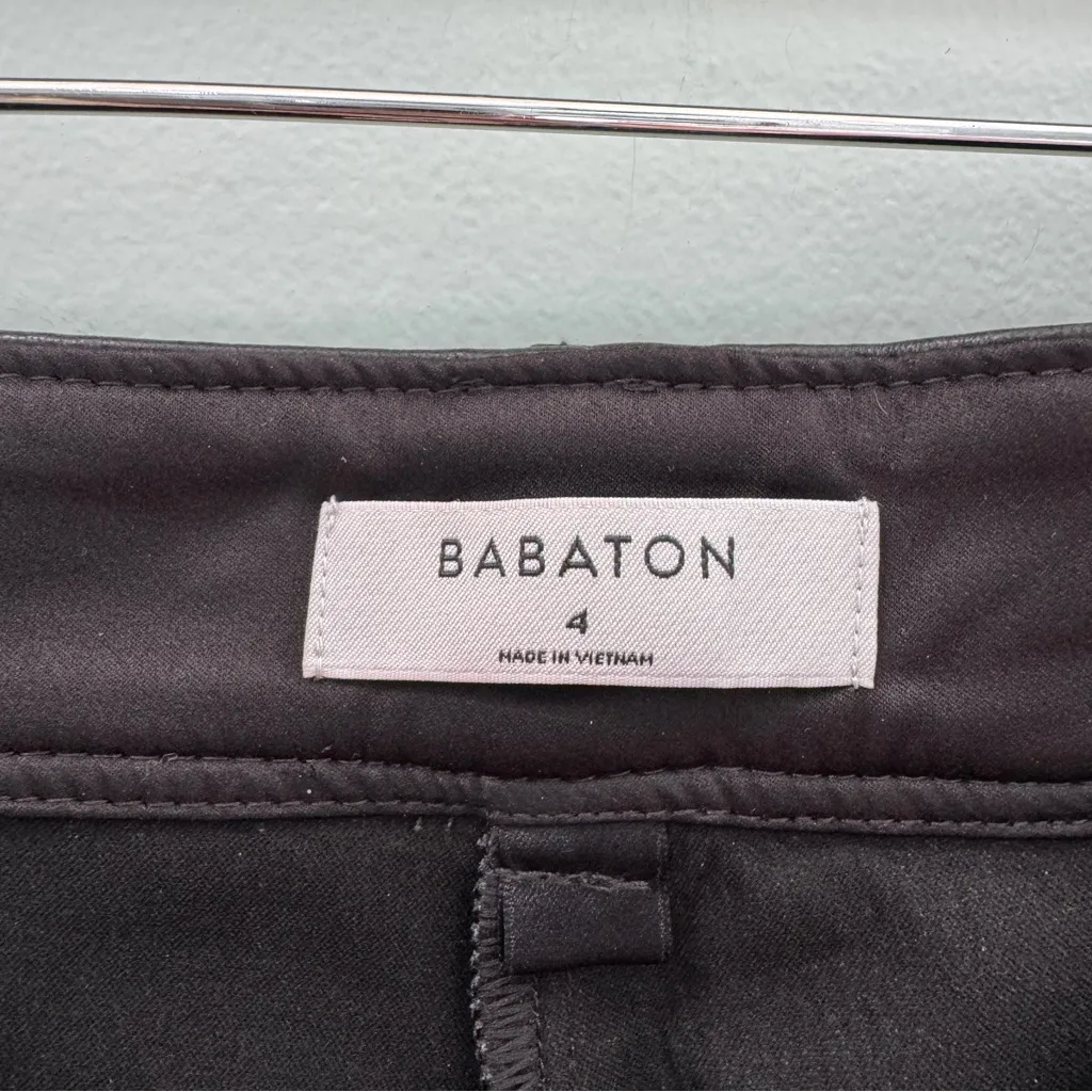 Aritzia Babaton Command Cropped Pant Vegan Leather NWT Black - Image 11