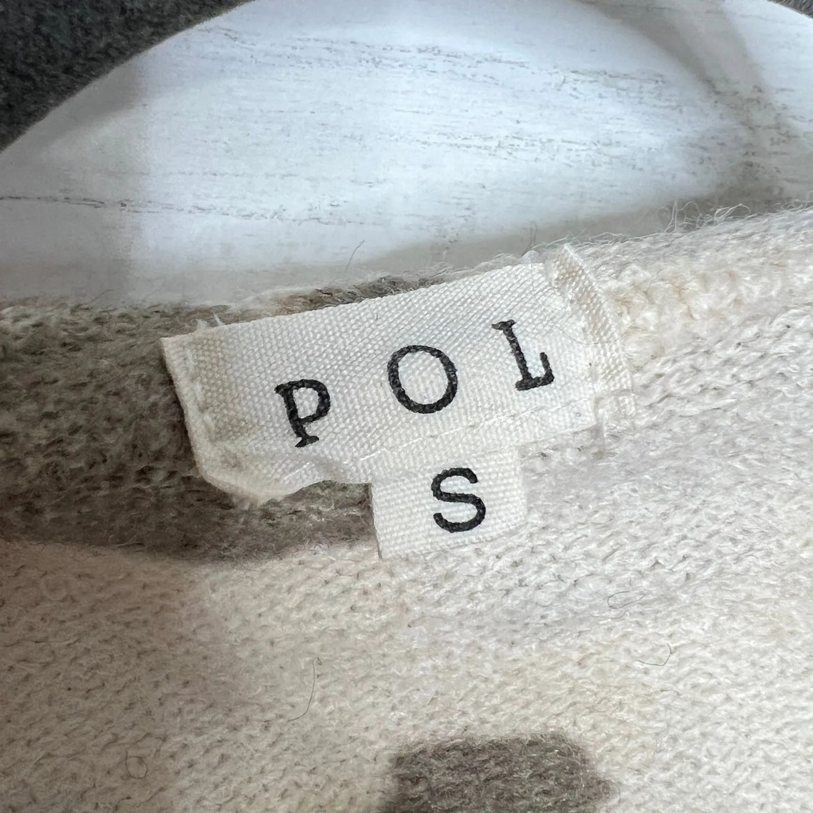 POL Leopard Print Hooded Sweater Neutral Tan Brown Lightweight Knit Small - Image 4