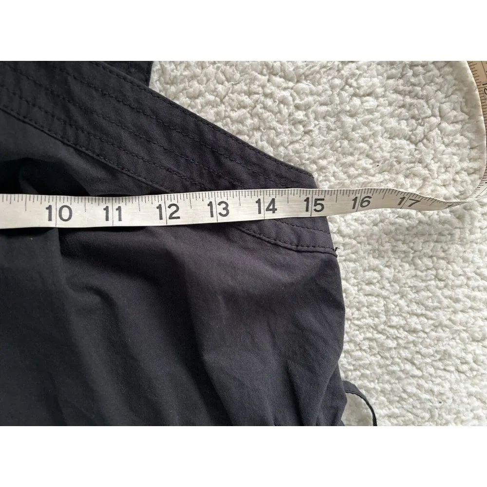 MADEWELL Halter Tiered Midi Lake Dress True Black Crinkle Cotton Poplin Size 00 - Image 12