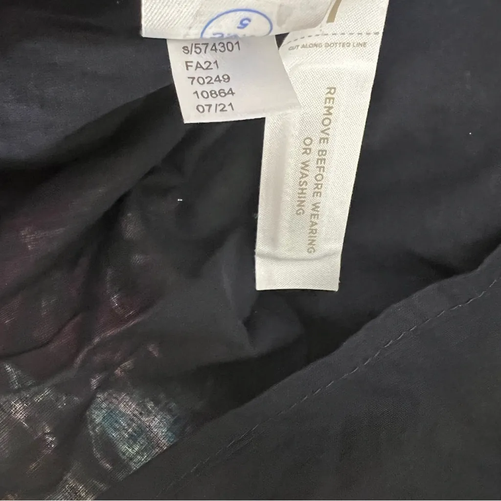 LOFT Shimmer Paisley Tie Neck Midi Dress size Medium NWT - Image 16