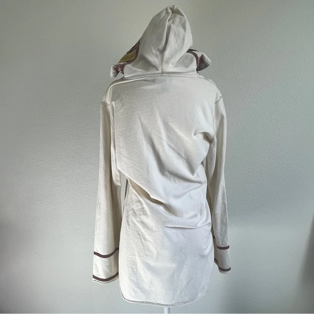 LUCKY BRAND hoodie with kangaroo front pocket soft fabric embroidered embellish - Image 4