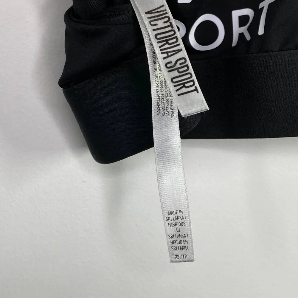 Victoria Sport Women Size XS Black Sports Bra Racerback Workout Training Running - Image 4