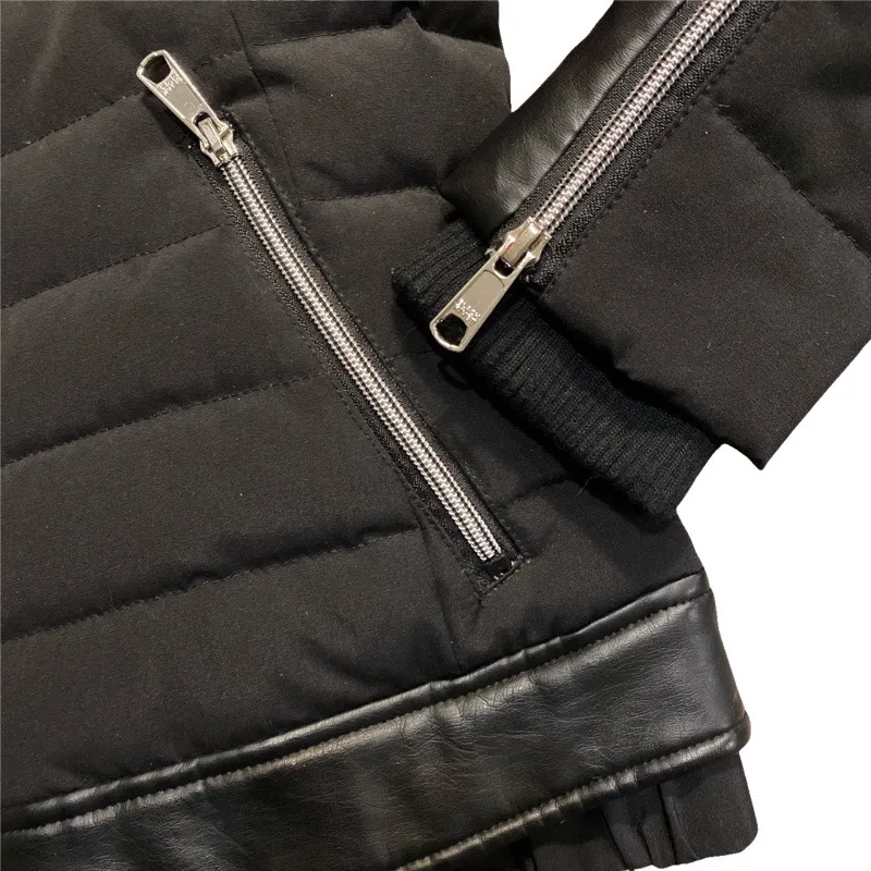 Feather Down Jacket Faux Leather/Fur - Image 5