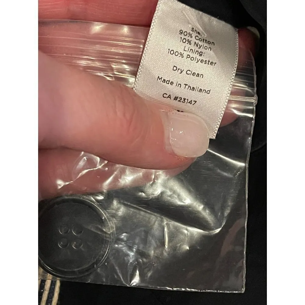 Talbots‎ Black And White Striped Button Down The Jackie Fit Coat Blazer Size 8 - Image 8