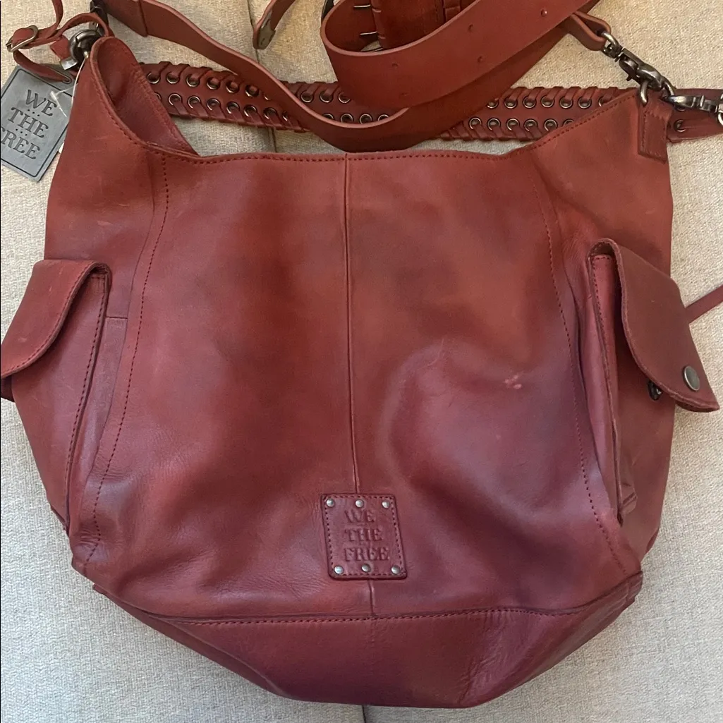 Free People Ledger Bag in Crimson - Image 8