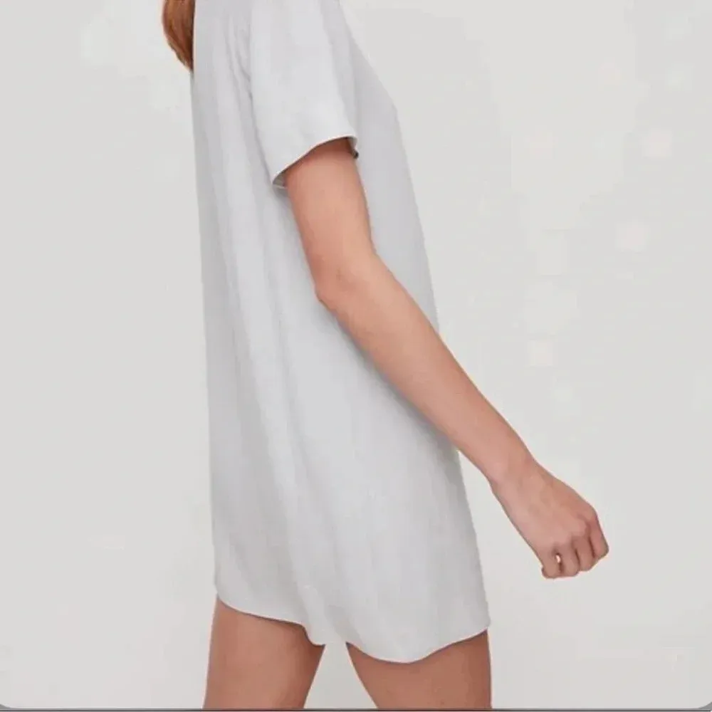 WILFRED FREE by ARITZIA Teigen Mini Shirt Dress in Lune L Taupe Gray Gauzy - Image 10