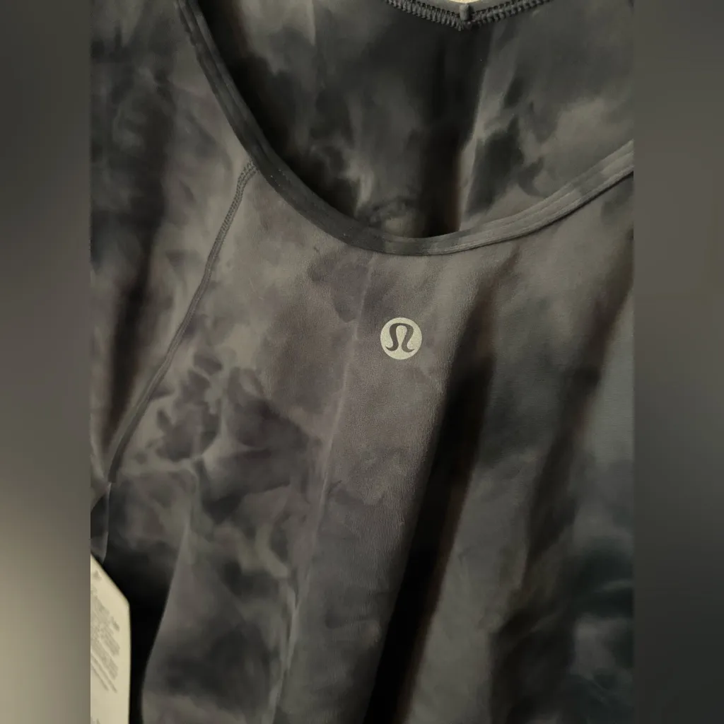 NWT Lululemon Align T-Shirt Diamond Dye Lunar Rock Black Tie-Dye Women's Top - Image 5