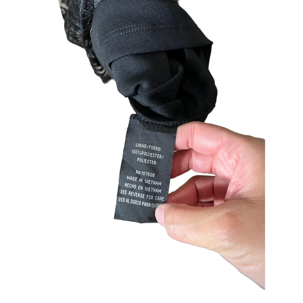 Leslie Fay Black Sheer Lace Short Sleeve Round Neck Midi Sheath‎ Dress 14W - Image 4