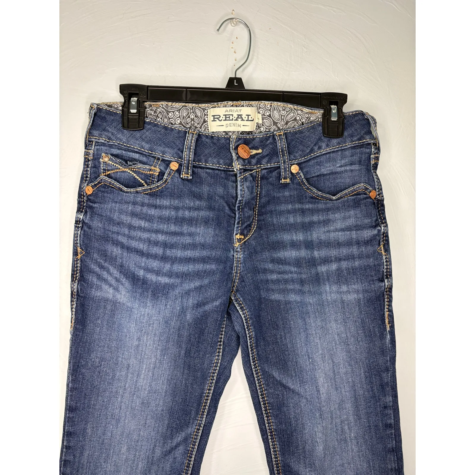 Ariat R.E.A.L Octavia Straight Jeans Women's Size 29S Short Blue Denim Western - Image 2