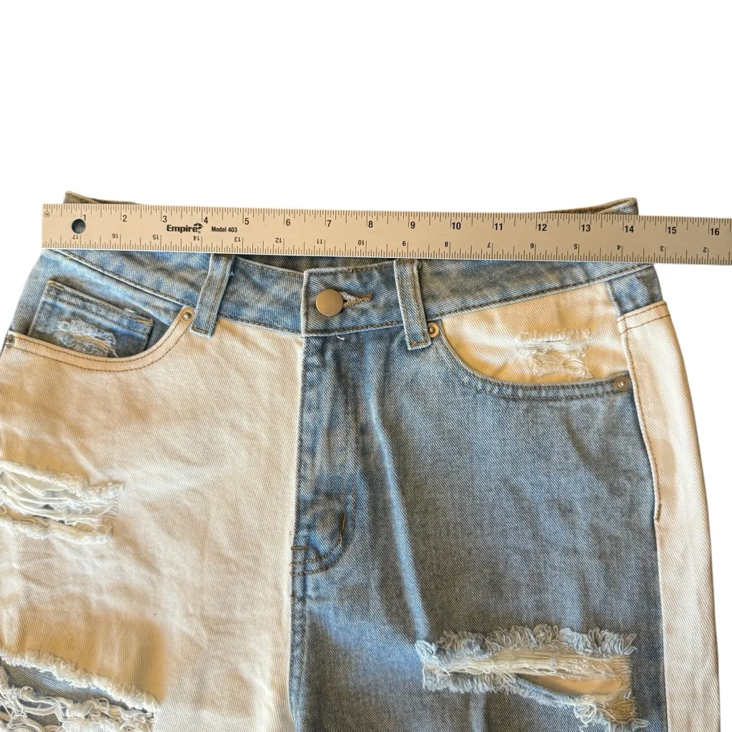 NWT American Bazi Color Block Distressed
Boyfriend Jeans Size Medium - Image 11