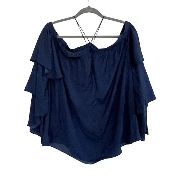 NWT Gianni Bini Andy Tiered Ruffle Sleeve Blouse Size Large‎ - Image 5