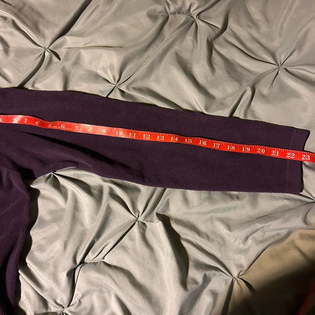 Butter Fleece Mock Neck Shell Button Super Soft Warm Pullover Purple Sweater XL - Image 7