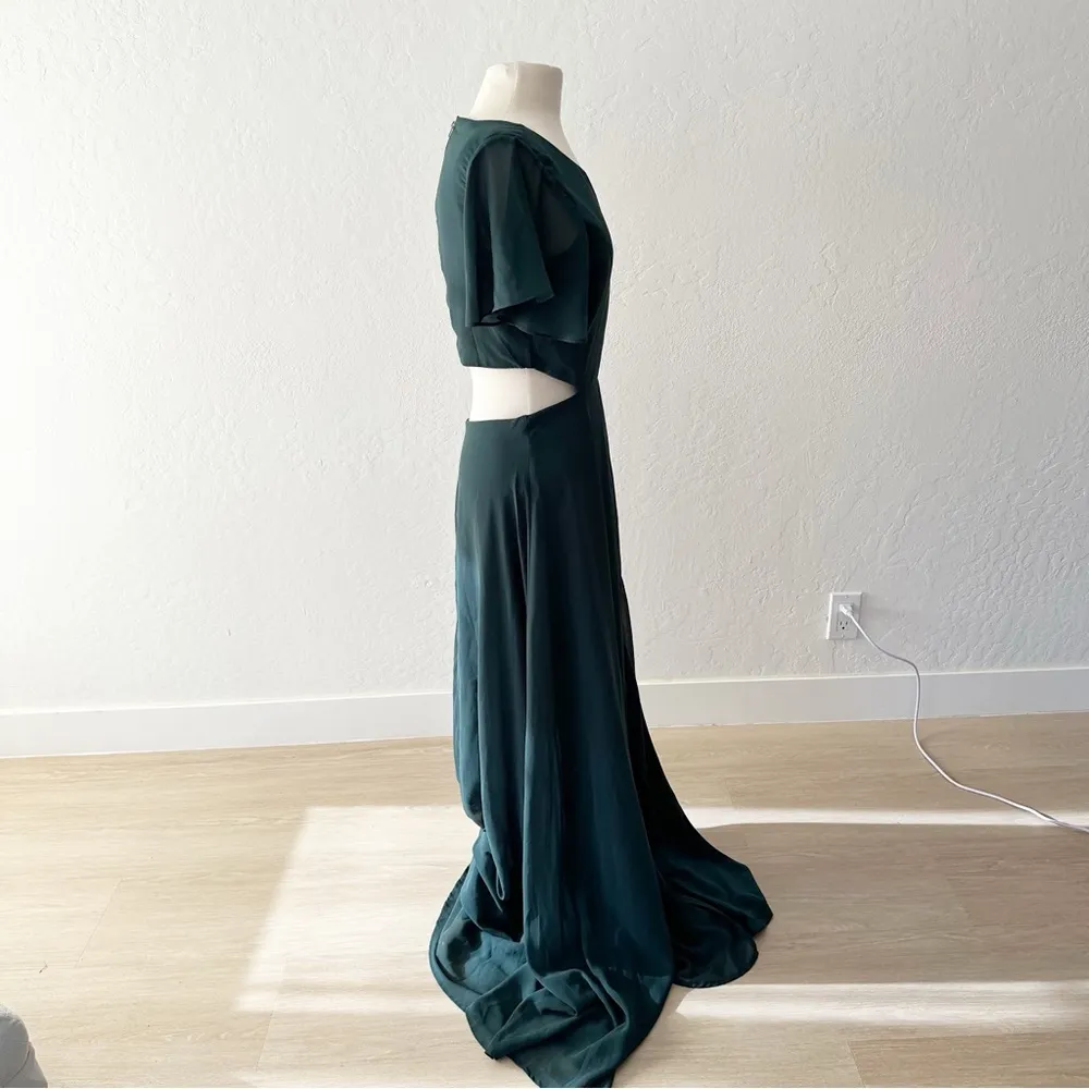 Lulus Garden Bliss Emerald Green Cutout Maxi Dress NWT | Medium - Image 7