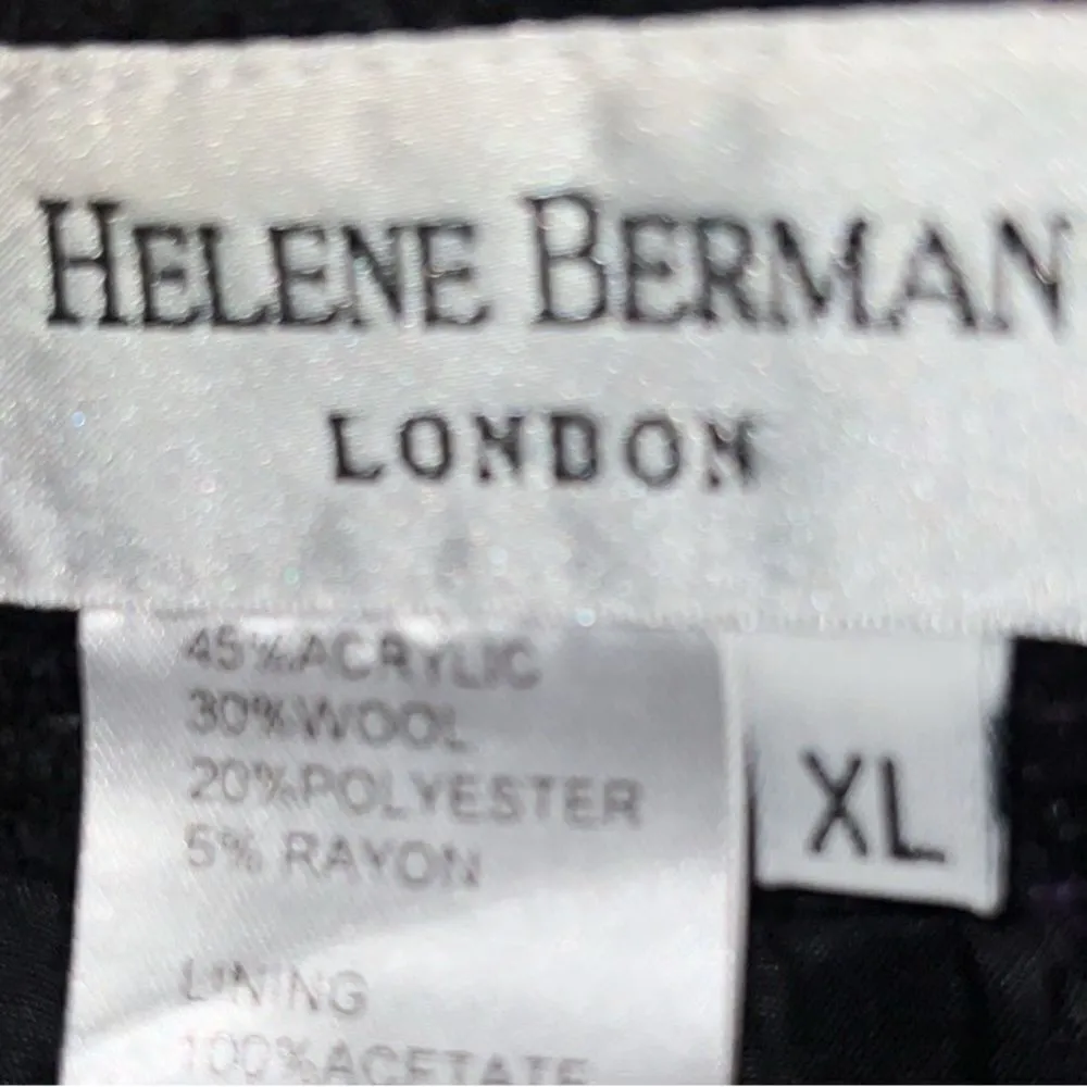Helene Berman beautiful black coat with classic style! New Size XL - Image 10
