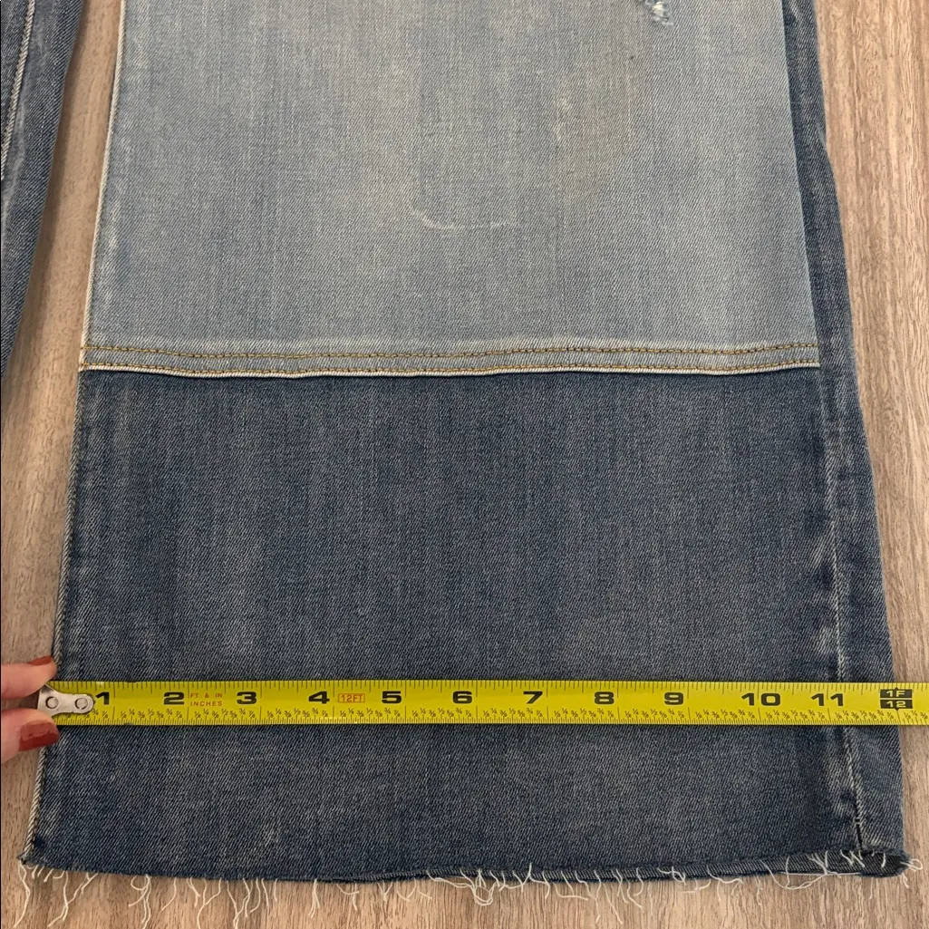 NWT Anthropologie Fidelity Denim Ziggy Oversized Full Wide Leg Jeans Size 30 - Image 9