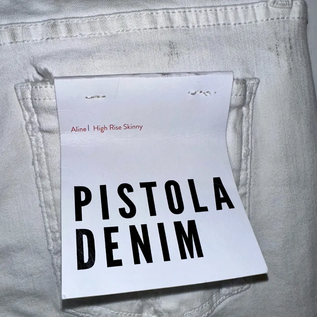 NWT PISTOLA‎ Aline High-Rise Skinny Cream-Colored Jeans - 27 - Image 3