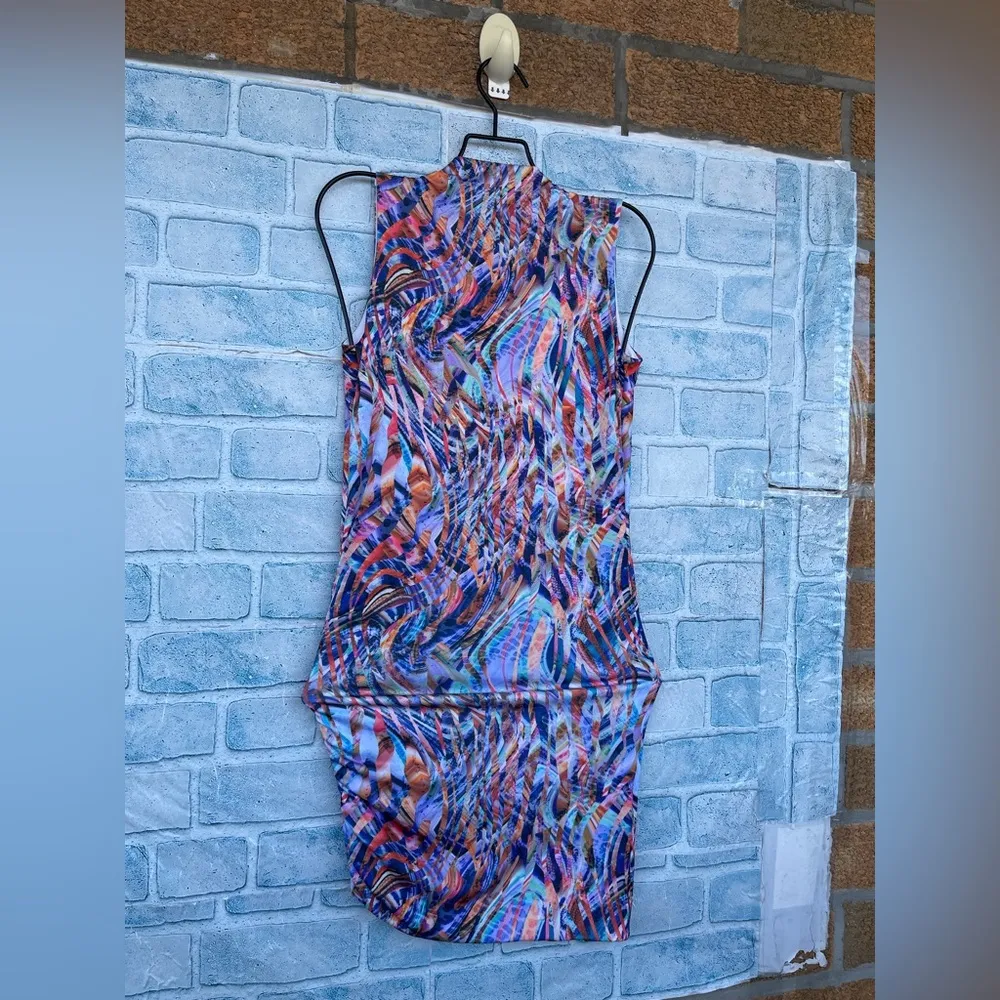 Savee Couture Laguna Beach watercolor dress size XS NWT Blue - Image 11