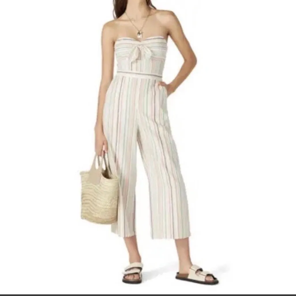 Parker Bohemia Striped Sweetheart Strapless Jumpsuit In Oualie Stripe Size 6 - Image 13