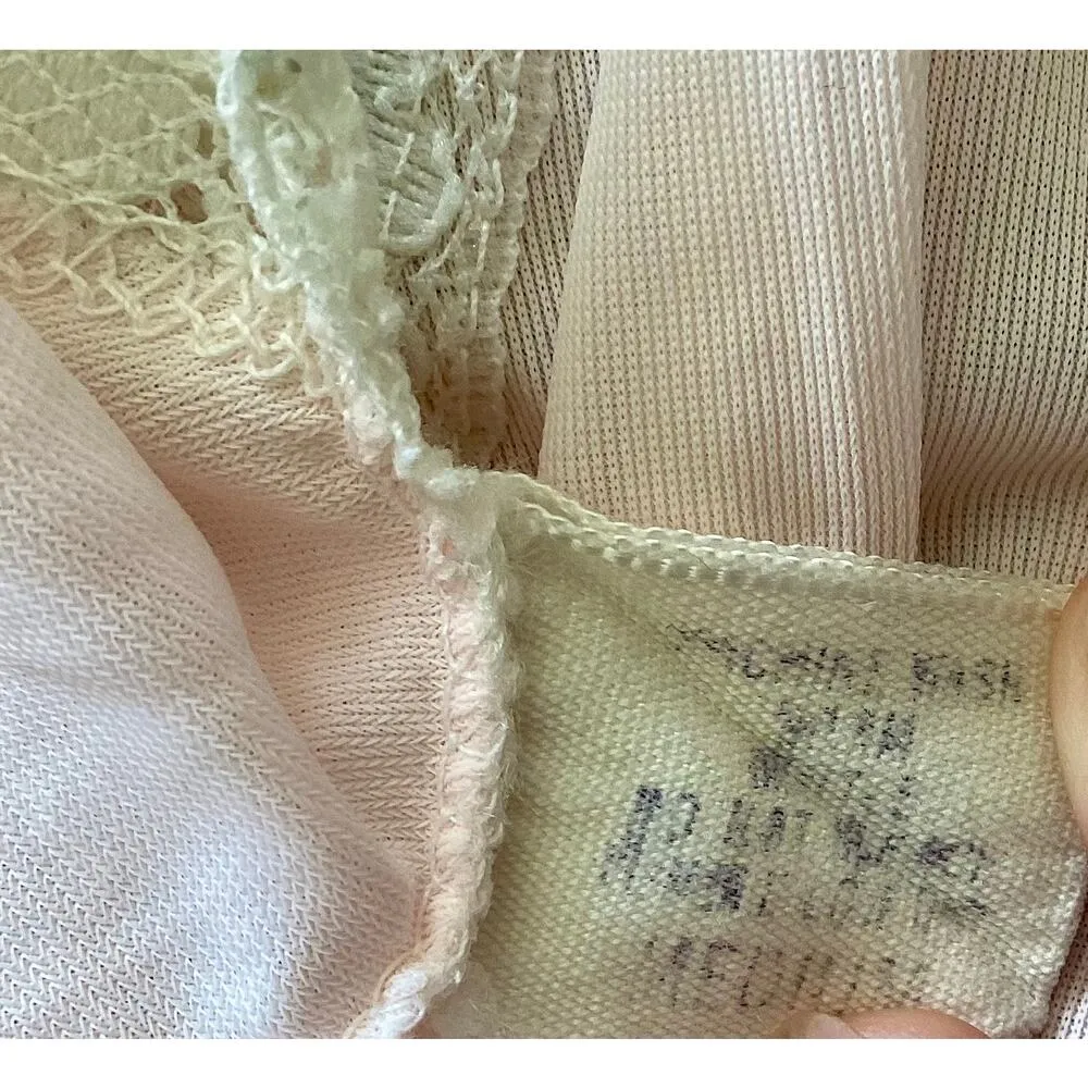 Vintage Faux Wrap Nightgown Pink Size M - Image 7