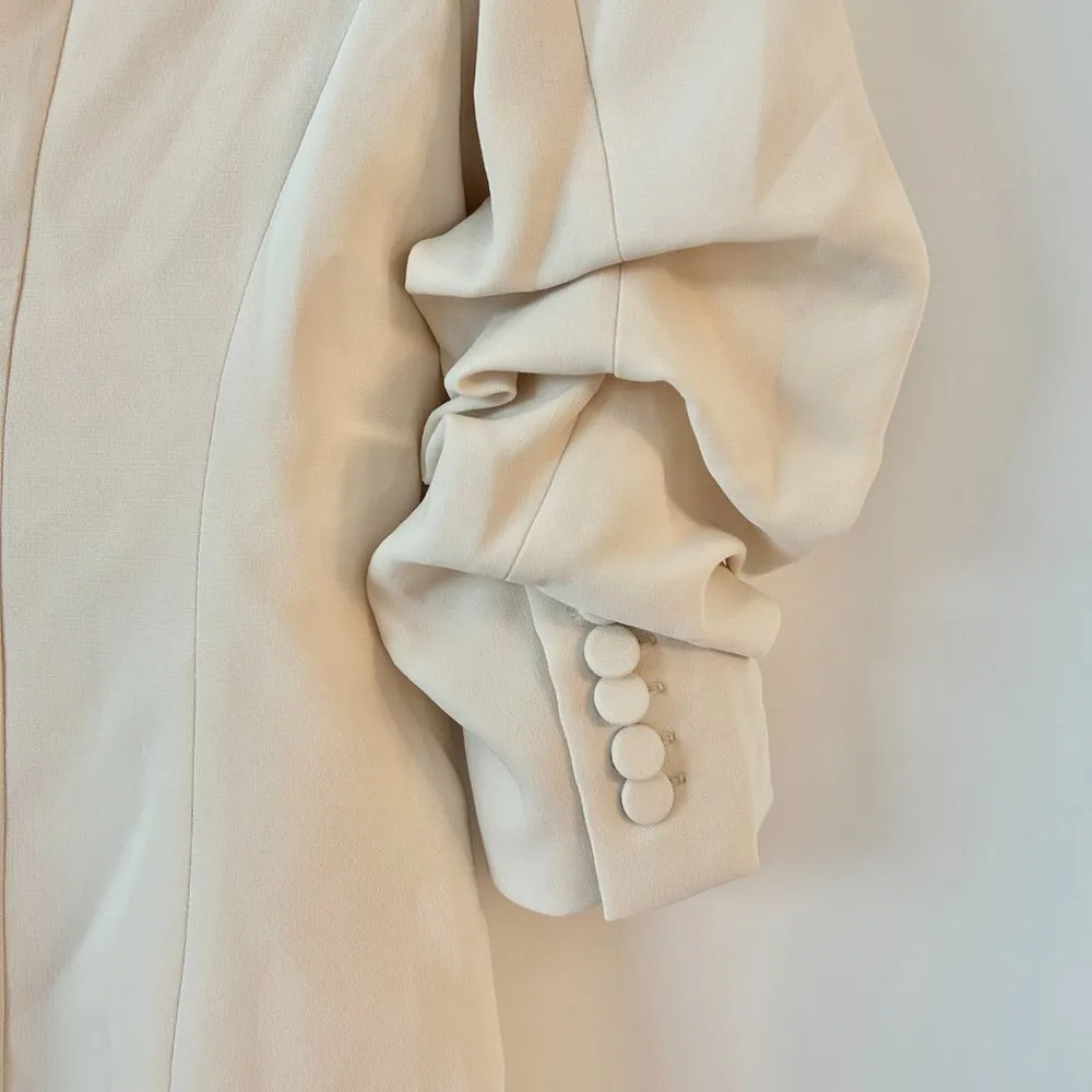 Cinq a Sept Crochet Lace Scrunched Cheyenne Blazer in Light Plaster Size 4 NWT - Image 13