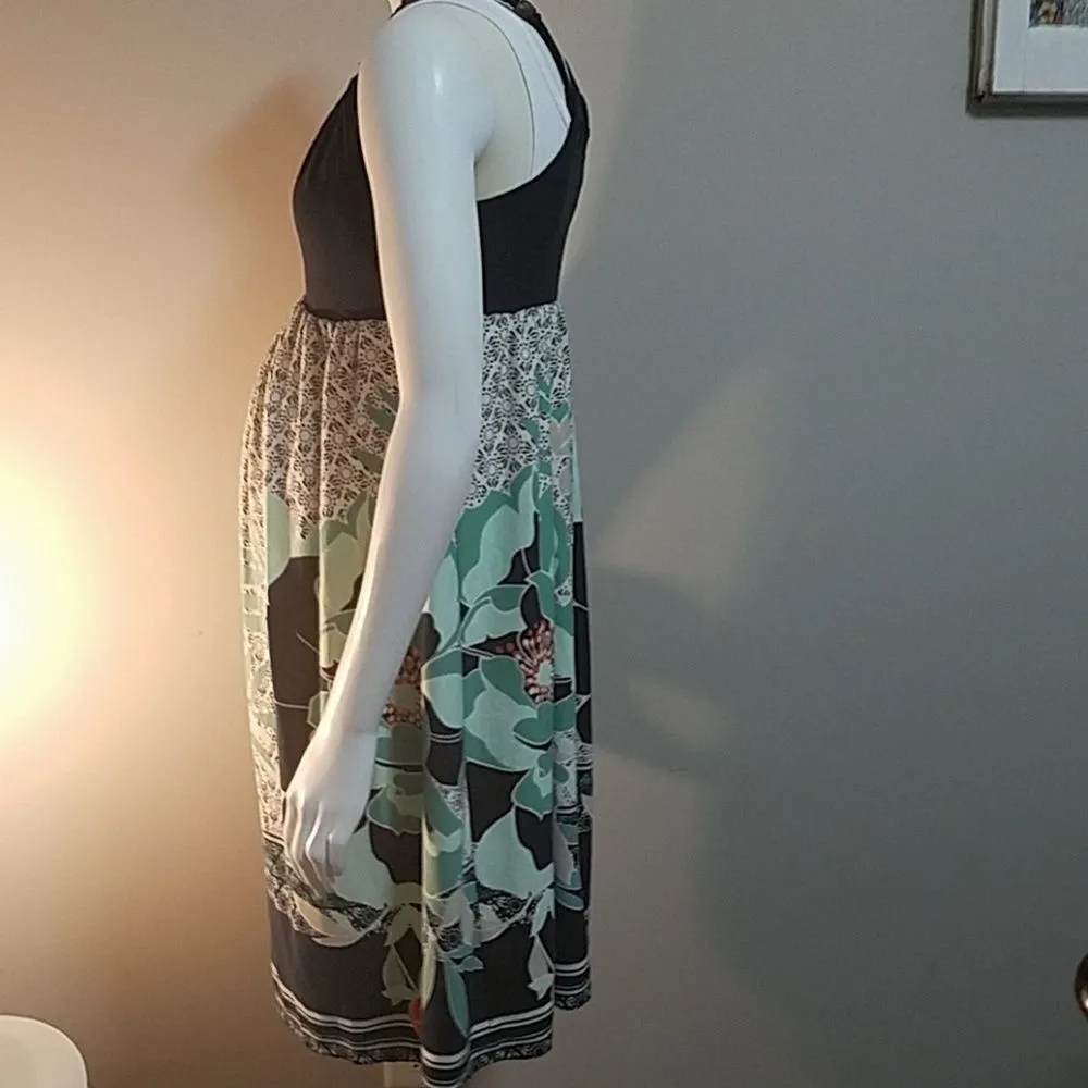 Liz Lange Maternity Blue & Green Dress Size undefined - Image 5