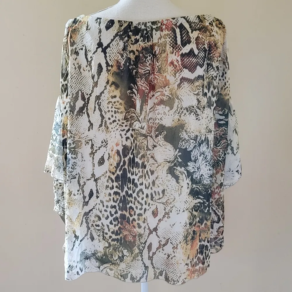 Annalee + Hope  animal print batwing blouse size 2X - Image 5
