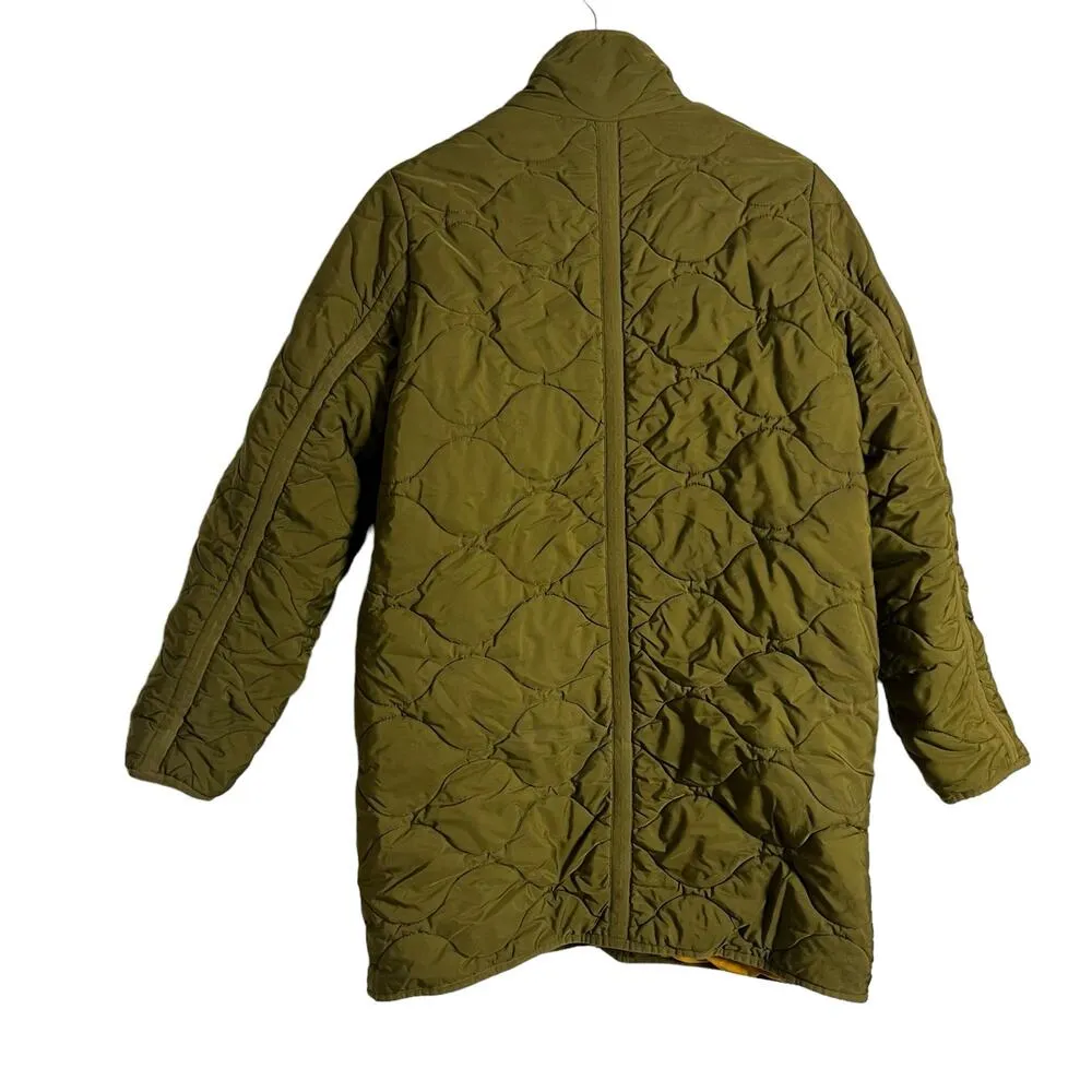J.Crew Green Quilted Cocoon Signature Puffer Jacket with PrimaLoft Size Small - Image 9