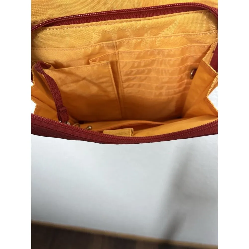 Baggallini Crossbody Bag Purse Rust Red Orange Travel Orangizer - Image 3