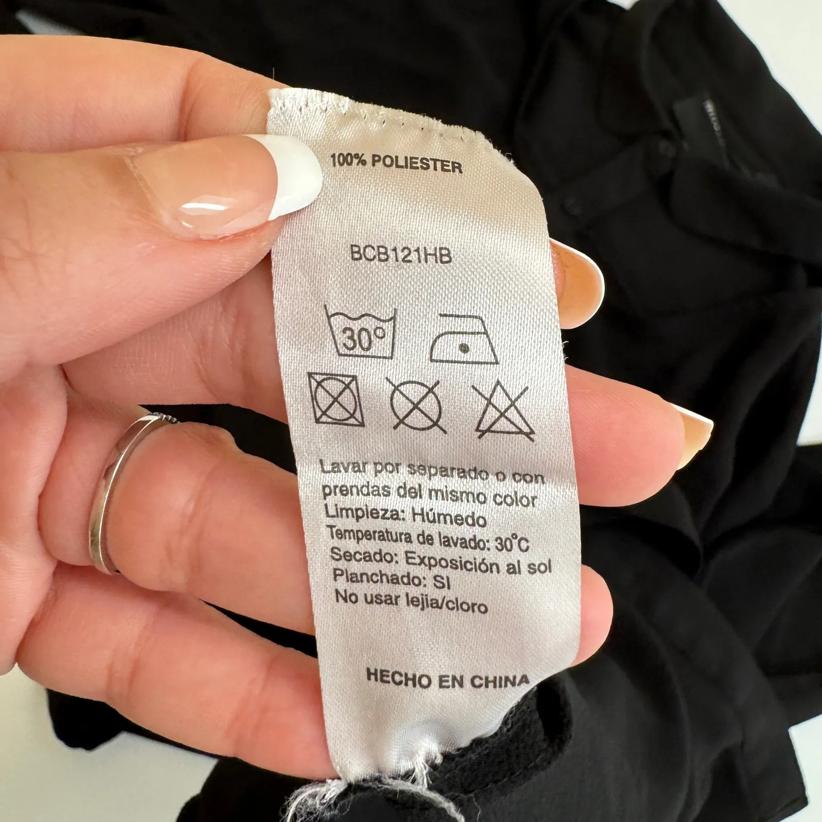 MINKPINK Top Womens Small Black Collared Button Up Long Sleeve Blouse Goth - Image 4