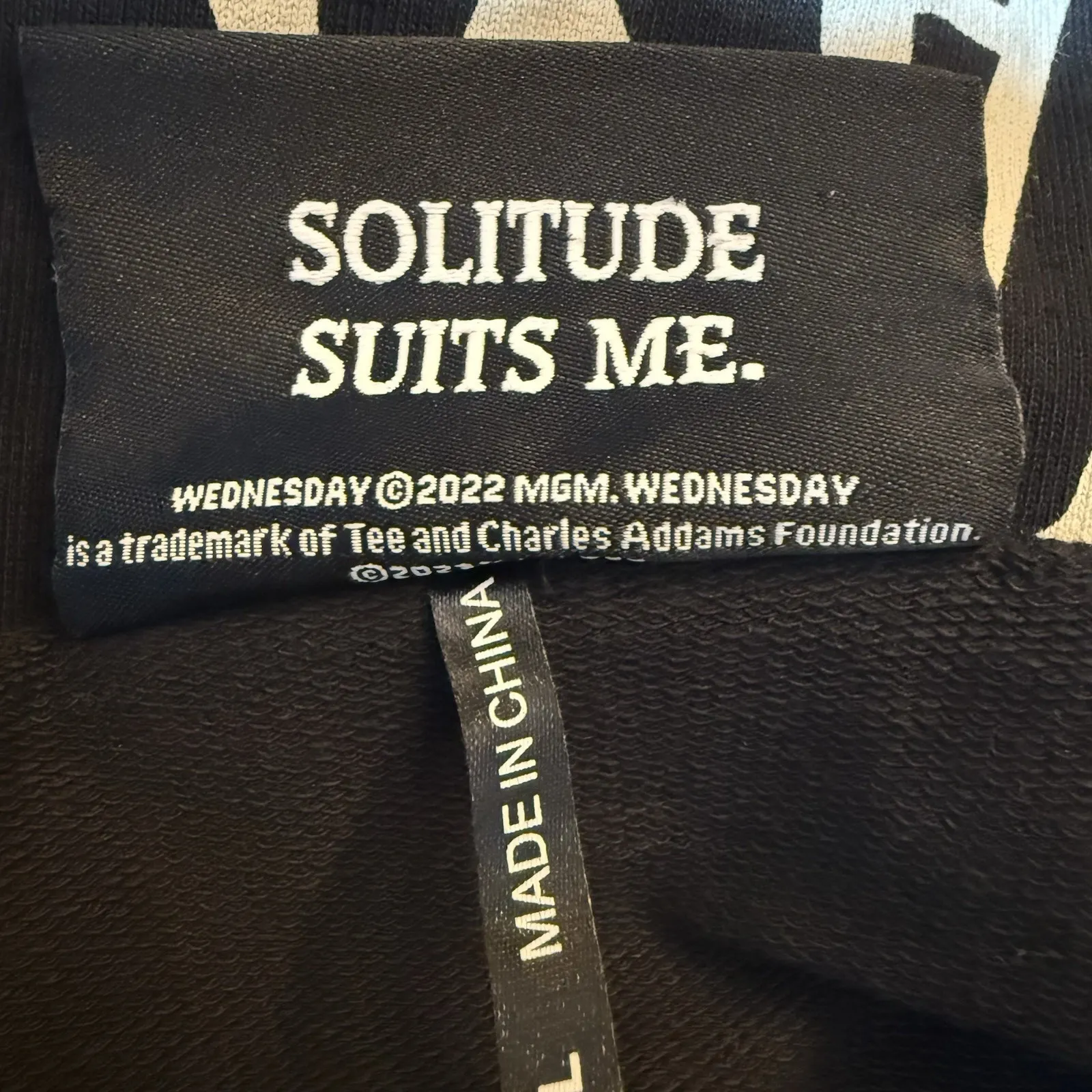 New Killstar & Wednesday Cardigan M Addams Family Solitude Suits Me Skull Button - Image 11