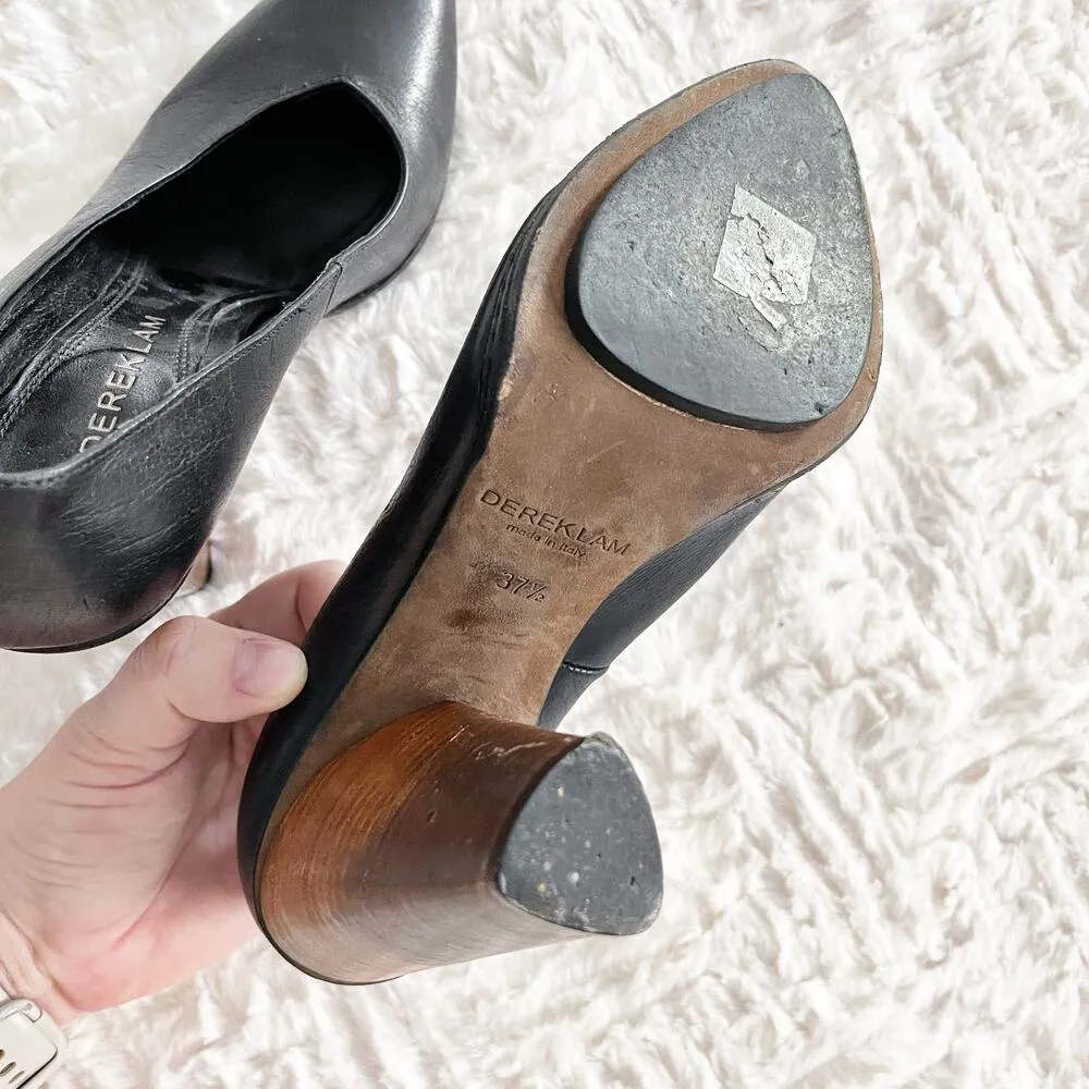 Derek Lam Black Leather Tasha Pump - Image 8