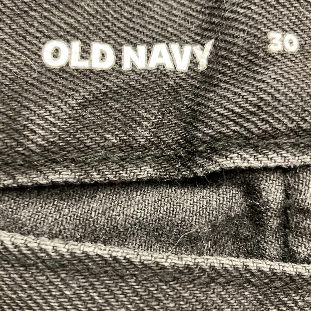 Old Navy Women's High Rise Slouchy Straight Cropped Jeans 30‎ Black Distressed - Image 12